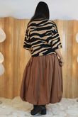 Robanne soft Stretch Party Knit Zebra Black Camel /14=
